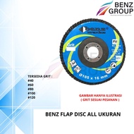 4 inch flap disc - 150 grit grinding sandpaper - benz werkz stacked sandpaper and 4" round sandpaper