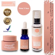 Paket anti flek Glow series Meronah Skincare serum platinum 20 ml