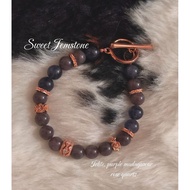 Iolite mix stone charm bracelet