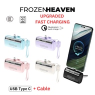 [SG Ready Stock] Mini Portable Charger CCC Certified Powerbank 2in1 Fast Charging 5000maH 10000maH C