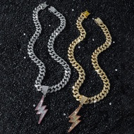 Gold Silver Color Iced Out Necklaces Fashion CZ Pendant Lighting Pendants Jewelry Mens Fashion Hip H