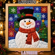 LAYORTU 1 Set Christmas Fabric Painting Kit, Christmas Themed Cotton Fabric Christmas Fabric Art Kit