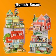 DIY 3D Paper HOUSE Puzzle Toys Educational Puzzle Toys