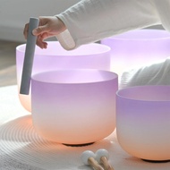 Hye eun 6inch/7inch/8inch Frosted Crystal Singing Bowl 432HZ/440HZ For Sound Healing Musical Vibrati