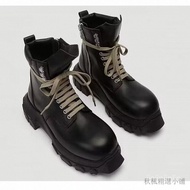 Gu's Martin Boots Men's Motorcycle Shoes Trendy Style British Thick-Soled Inner Heightening High-Top