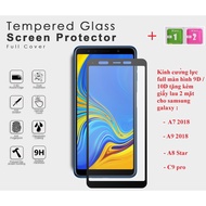 Samsung Galaxy A7 2018, A9 2018, A8 star, C9 pro 9D / 10D Tempered Glass With Wipes