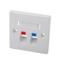 2 Port Faceplate Wall Plate Face Plate RJ45 Socket Wall Mount - 1427003-2