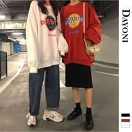 Dayoni Korean Women's Graphic Sweater Oversize Loose Long Sleeve Student Sweater