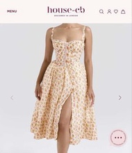House of CB Royal Rose Print Corset Midi Sundress