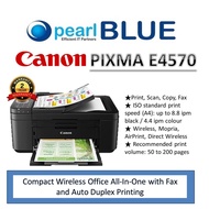 Canon PIXMA E4570｜Compact Wireless All-In-One with Fax and Automatic 2-sided Printing for Low-Cost P