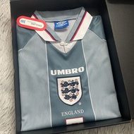 Umbro 1996 European Cup England National Team Jersey Retro Football Uniform Gascoigne Shearer Away 2