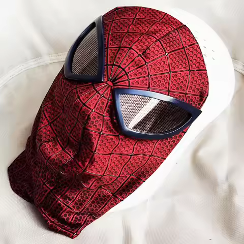 Spider-Man 1 Mask Fabric Accessories with Magnetic Detachable Eyes Superhero Cos Costume Headgear fo