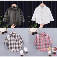Baju luar Bayi budak unisex fashion ins lengan panjang Anak Lelaki Perempuan Boy Girl kemeja Smart D