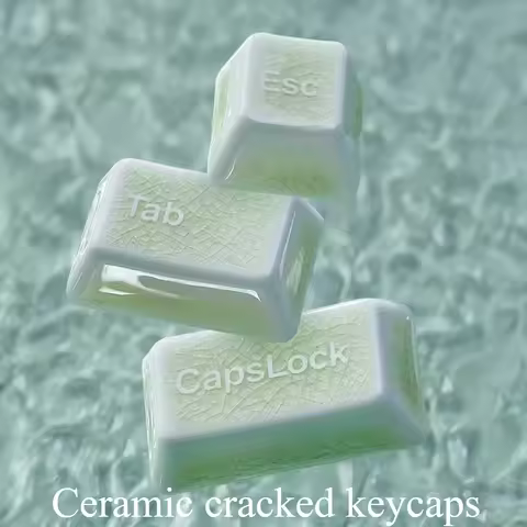 Crack Ceramic Keycaps 114 Keys Lake Blue Green Cherry Customized Keyboard Aula Keyboard Uses No Char