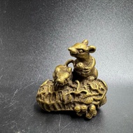 Brass Peanut Mouse Life Ruyi Many Sons Many Fortune Mini Ornaments Collection 4.2