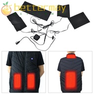 BETTER-MAYSHOW USB Electric Heated Jacket, 3 Gear Levels Washable Heating Pad, Durable 5V 2A Foldabl