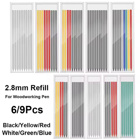 Mechanical Pencil Refill 2.8mm HB Erasable Colorful Leads Woodworking Construction Art Painting Draw