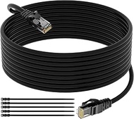 Cat6 Outdoor Ethernet Cable 100 Feet, Elecan Heavy Duty Cord(25ft to 250ft), Direct Burial, Waterpro
