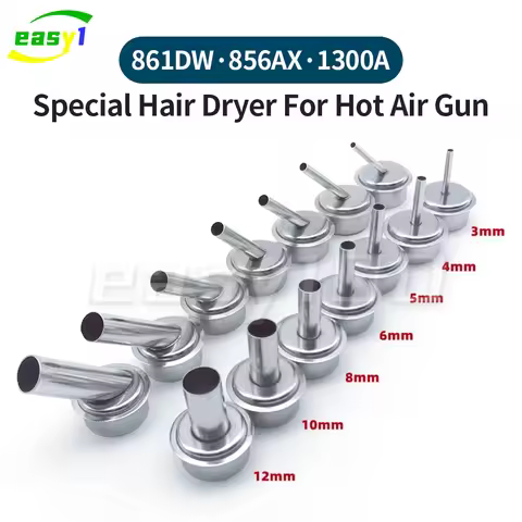 Hot Air Gun Nozzle For Quick 861DW 856AX TR1300A Soldering Station 45/90 Degree Bent Heat Nozzle 3/5