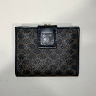 Celine黑色凱旋門短夾皮革銀包錢包 日本中古Vintage