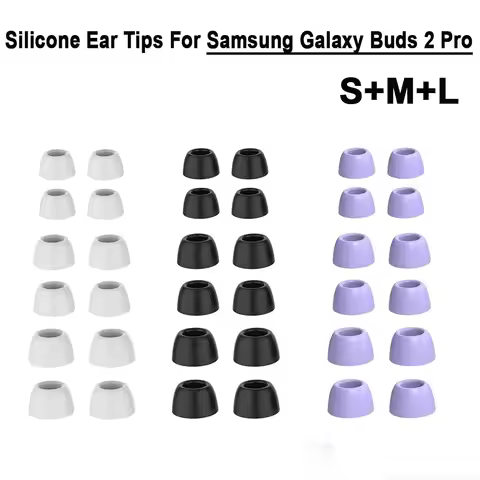 3/6Pairs L/M/S Silicone Ear Tips for Samsung Galaxy buds 2 pro Earphone Eartips Earbuds Tips for Gal