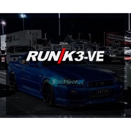 Cutting run sticker/k3-ve run/k5