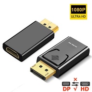 4K Display Port to HDMI-Compatible Adapter Male to Female DP to HDMI-Compatible Video Audio HD Cable for PC TV Laptop Projector