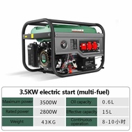 Portable Generator 3.5kw220v Small Household Gasoline Generator With Multiple Fuels Available