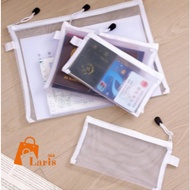 BestieZipper Zip Bag Pouch Transparent Mesh Document Storage Stationery Toys Cosmetics Multipurpose