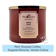 SG Stock ⭐️ PARIS CAFE Bath & Body Works 3-Wick Scented Candle BBW Home Fragrance Bath BodyWorks Whi