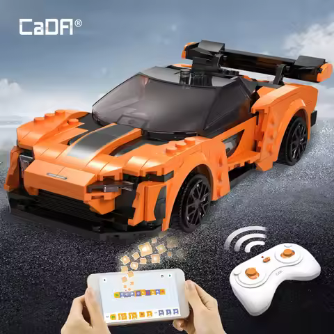 Cada APP Programming Remote Control Sports Car Building Blocks City RC Vehicle Racing Car Bricks Gif