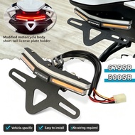 For 675SR 675SR-R 675NK 500SR 2024-2026 Motorcycle Short Tail Tidy Folding License Plate Frame Integ