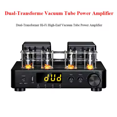 Class AB HIFI Vacuum Tube Power Amplifier 100W*2 Power 2.1 Channels Bluetooth 5.0 Home Amplifier D10