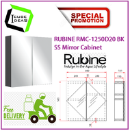 RUBINE RMC-1250D20 BK SS Mirror Cabinet / FREE EXPRESS DELIVERY