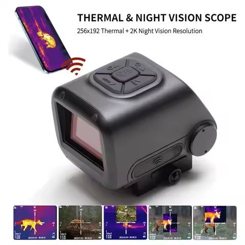 Multispectral Thermal Scope - 2K Day Vision & Thermal Fusion Monocular Hunting Scope Thermal Scope w