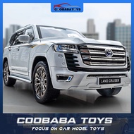 1:18 Toyota Land Cruiser LC300 SUV Alloy Diecast Car Model Toy Sound Light Pull Bac For Kids Boys Ad