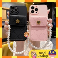 Realme C3 5 5i 5s 6i 9i 9 Pro 9 Pro+ Plus 10  11 11 Pro 11 Pro+ Plus rose wallet pearl case