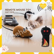 Wireless Remote Spinning Rat Cat Toy Pet Teaser Electric RC Flocking Rat Mainan Kucing