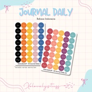 Dotted Daily Journal Sticker Daily Bhs Journal Sticker. Indonesia Aesthetic Daily Journal Sticker/