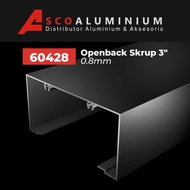 Aluminium Openback Skrup Profile 60428 kusen 3 inch Berkualitas