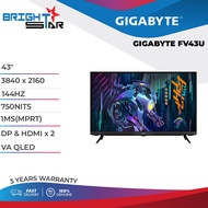 GIGABYTE 43" GIGABYTE AORUS FV43U MONITOR / QUANTUM DOTS VA / 3840x2160@144HZ /1000NITS(HDR 1000) / 