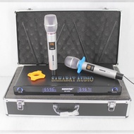 Mic Wireless SH 850 + Koper + Bisa Ubah Frequensi / Microphone Wireless UHF SH - 850