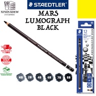 STAEDTLER MARS LUMOGRAPH BLACK PENCIL (1 PCS) [EE/8B] /7B/6B/4B/2B/HB PENSEL LUKISAN HITAM