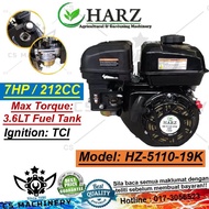 Harz HZ-5110-19T HZ-5110-19K 7HP 212CC 4.2Kw Gasoline Engine HZ5110-19K HZ5110-19T P-Thread Q-Key
