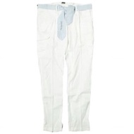 J.W.BRINE 義大利製造 ZELDA 繫帶亞麻修身工裝褲，29 碼，白色，貨號 14458。原價：¥30,800。 [近全新][二手][J.W.BRINE]