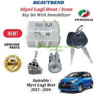 Perodua Myvi Lagi Best Key Lock Set Immobilizer ECU Kunci Kereta Myvi Icon Myvi Gen 2 2012 2013 2014