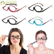SUVE Rotating Makeup Reading Glasses, Eyewear +1.50~+4.0 Diopter Folding Eyeglasses, Portable Vision