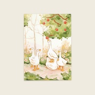 [Designed in SG] The Slow Nook | Apple-Picking Geese 5 x 7" Art Print