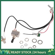 Guitar Wiring Harness Prewired Two Pickup 500K Pots 3-Way Toggle Switch Silver