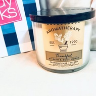 THANKFUL BATH AND BODY WORKS AROMATHERAPY CANDLE 3 WICK